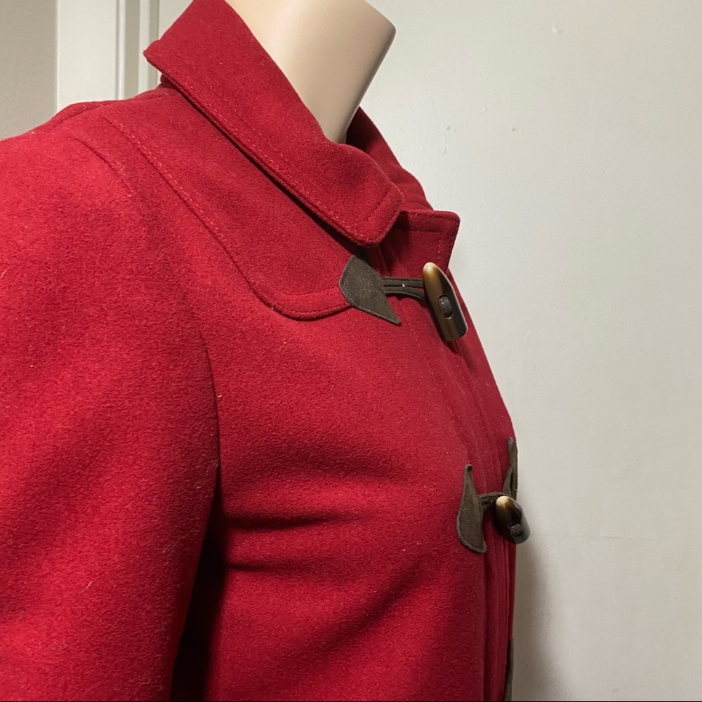 Gap Red Toggle Button Pea Coat - image 4